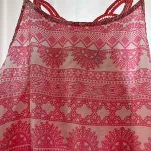 Pink asymmetrical hem dress